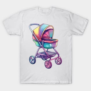 90s Retro Baby Stroller T-Shirt